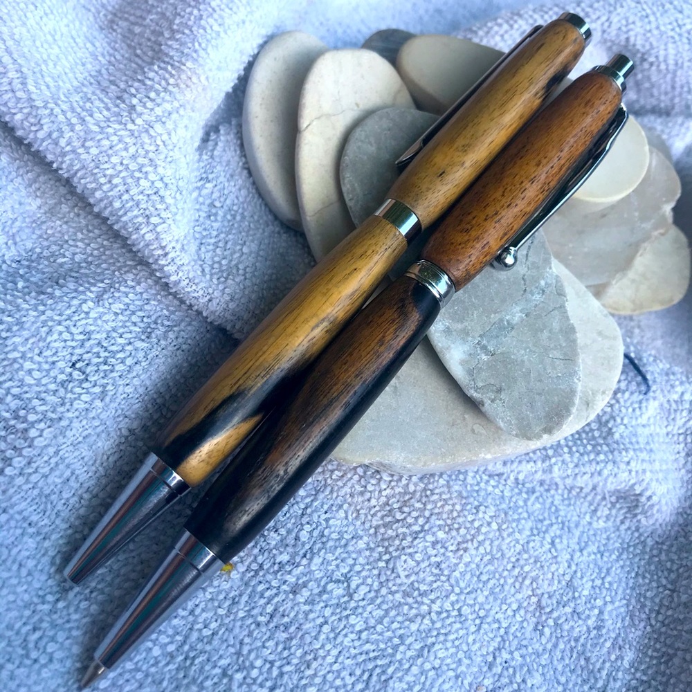 Custom Made Exotic Hardwood Pen and Pencil Set